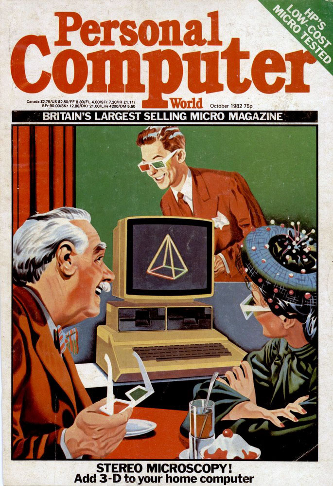 Reconstructed cover image for Personal Computer World, October 1982.
